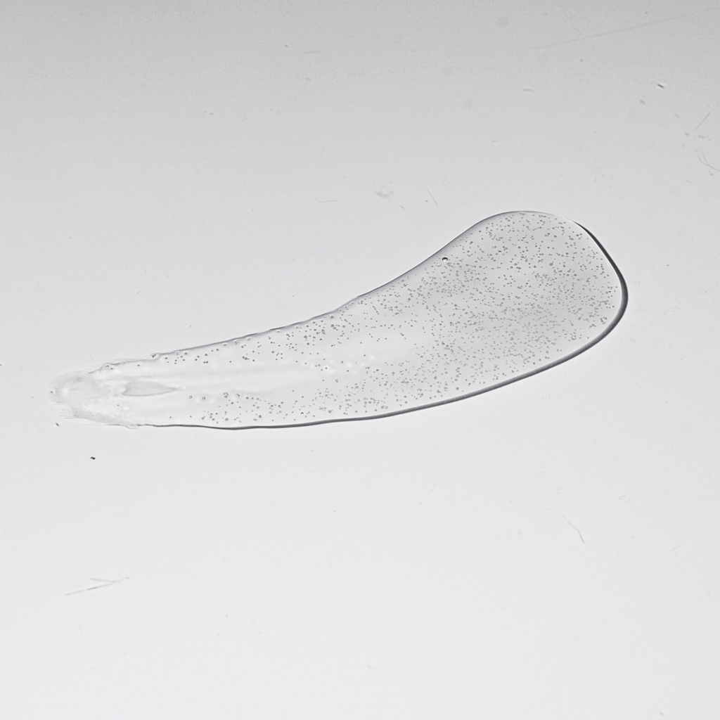 Slippery texture smear of Skin Nations Scrubalicious on a white background